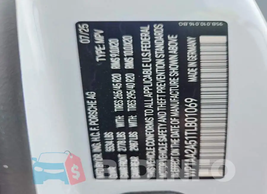 WP1AA2A51TLB01069 Photo# 12