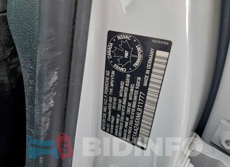 WP1AA2A5XMLB11777 Photo# 13