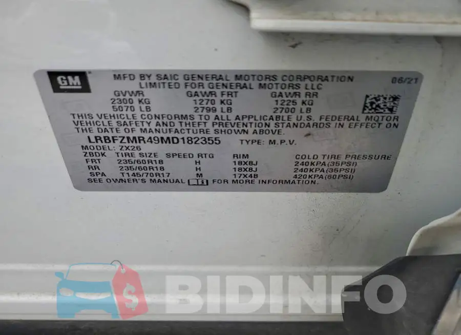 LRBFZMR49MD182355 Photo# 13