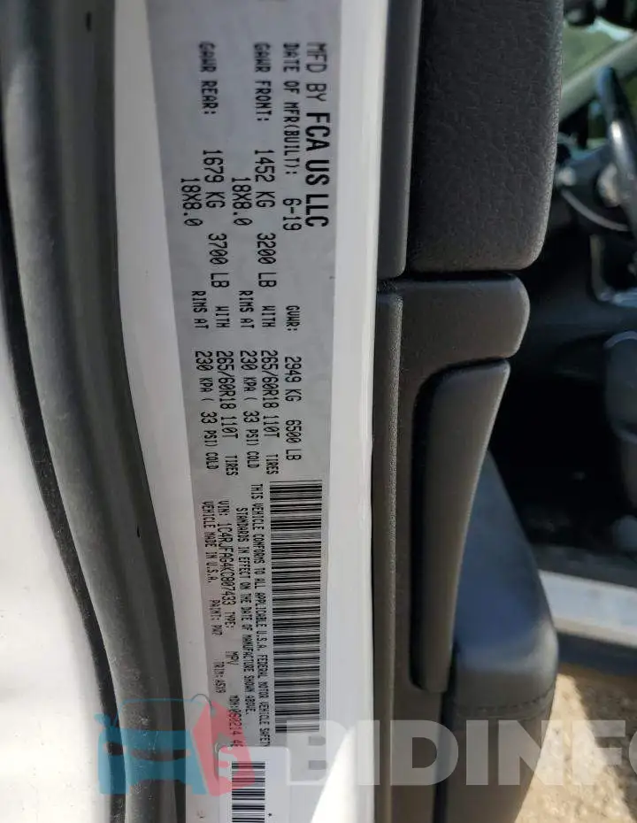 1C4RJFAG4KC807433 Photo# 13