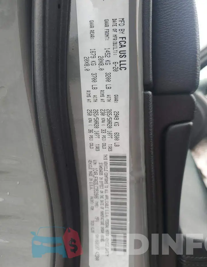 1C4RJFAG5LC353906 Photo# 14