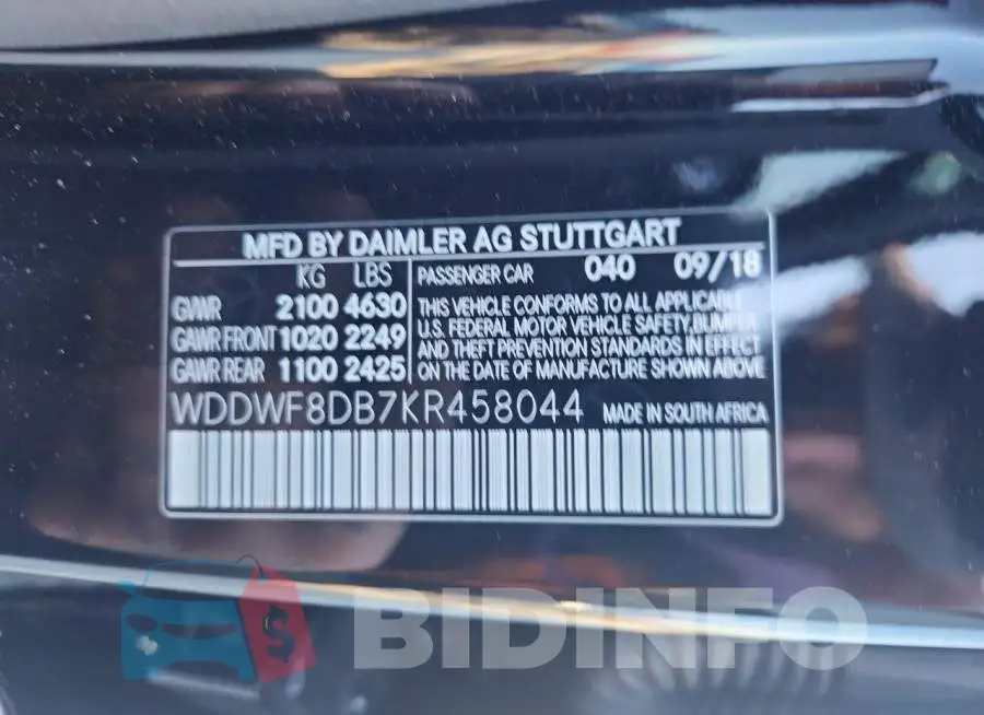 WDDWF8DB7KR458044 Photo# 12