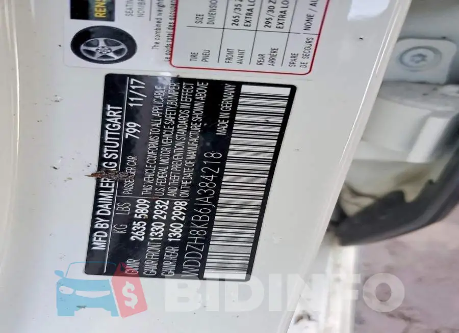 WDDZH8KB6JA384218 Photo# 12