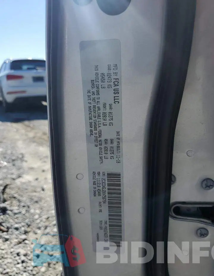2C3CDXGJ2KH756764 Photo# 12