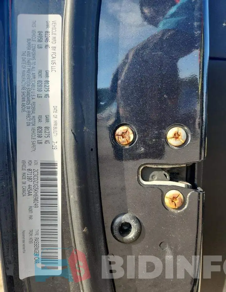 2C3CDZJG5KH690249 Photo# 12