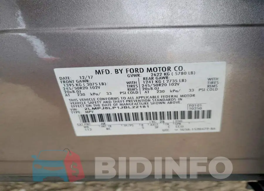 2LMPJ8LP1JBL22181 Photo# 14
