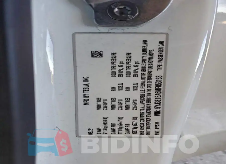 5YJ3E1EA6MF053153 Photo# 12