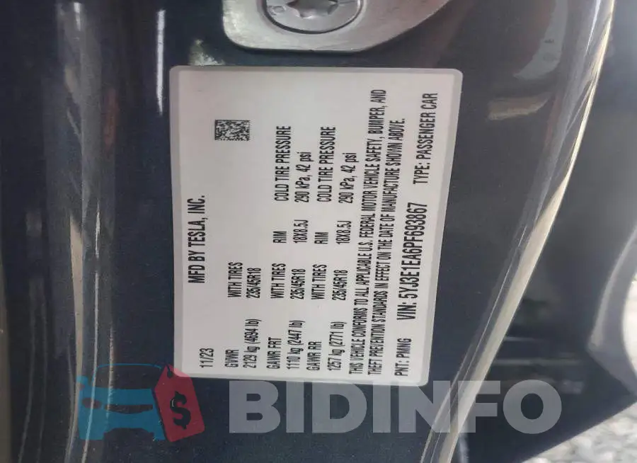 5YJ3E1EA6PF693867 Photo# 12