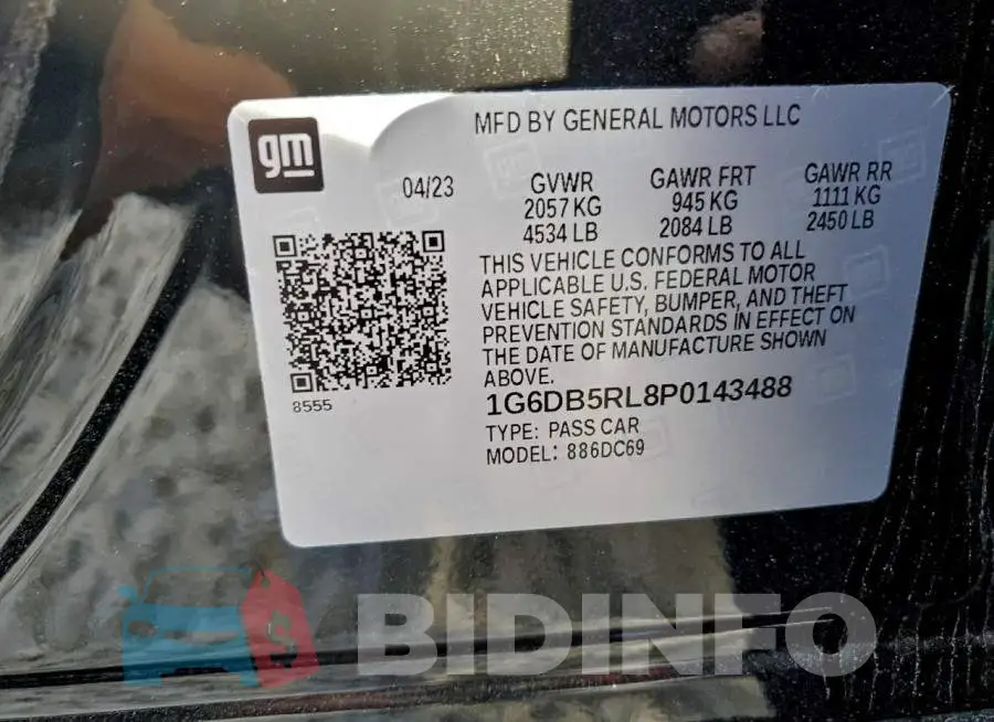 1G6DB5RL8P0143488 Photo# 13