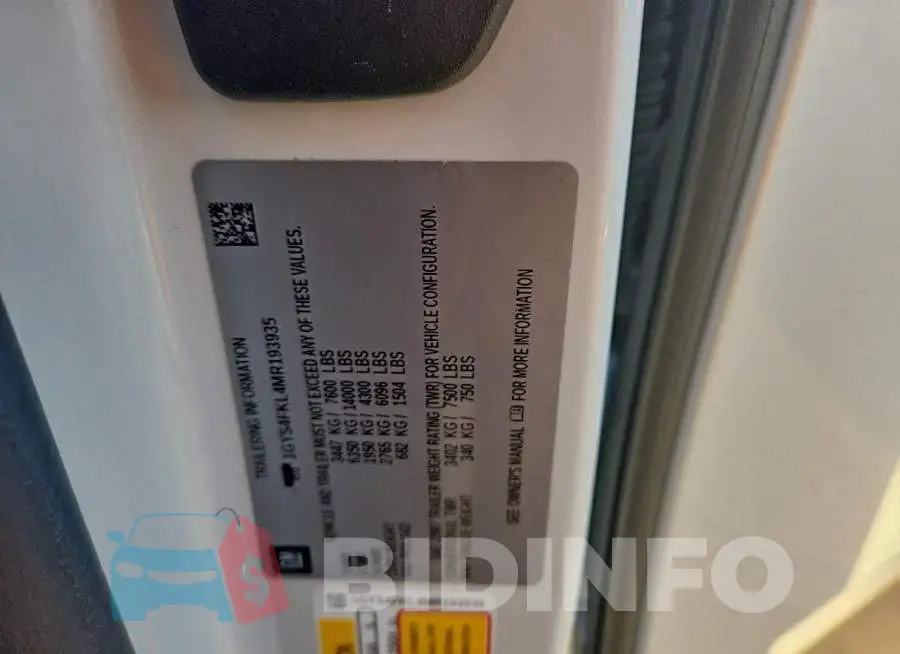 1GYS4FKL4MR193935 Photo# 13