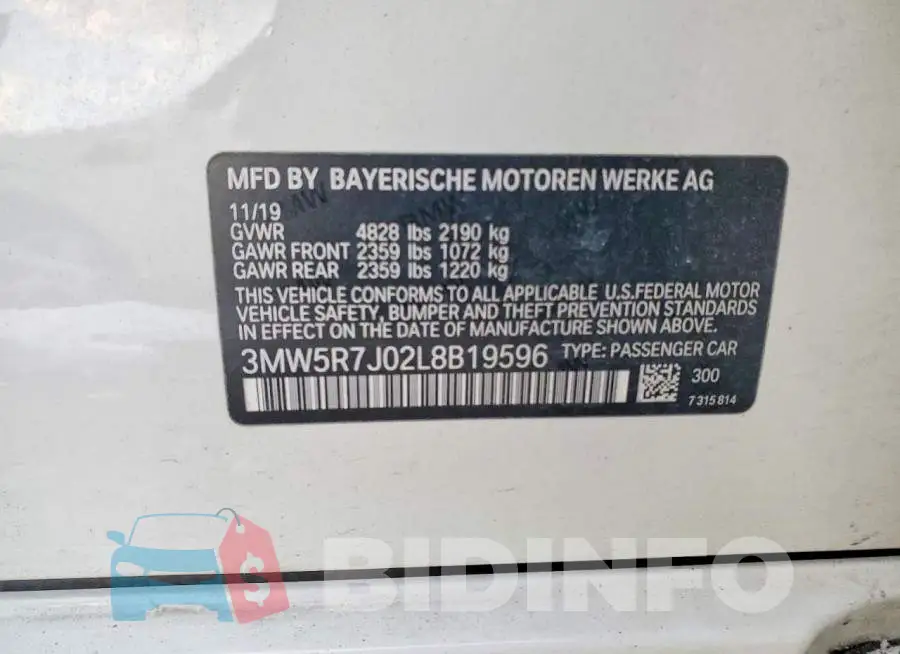 3MW5R7J02L8B19596 Photo# 12