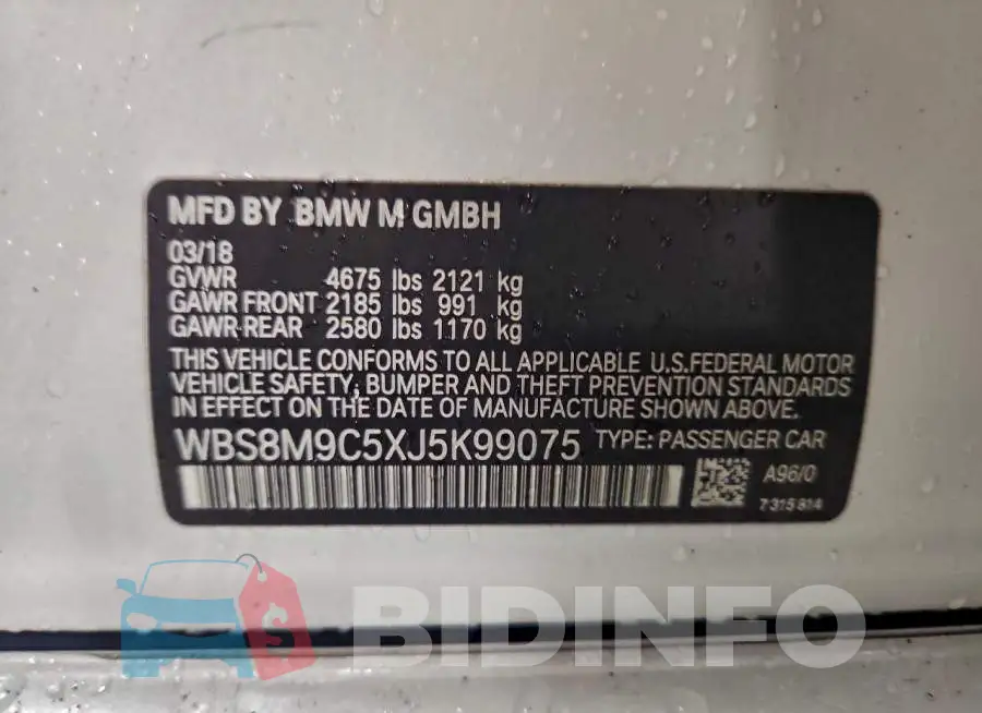 WBS8M9C5XJ5K99075 Photo# 12
