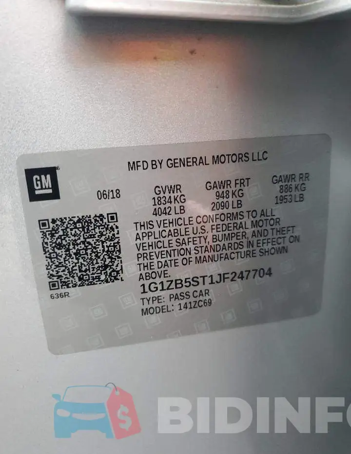 1G1ZB5ST1JF247704 Photo# 12