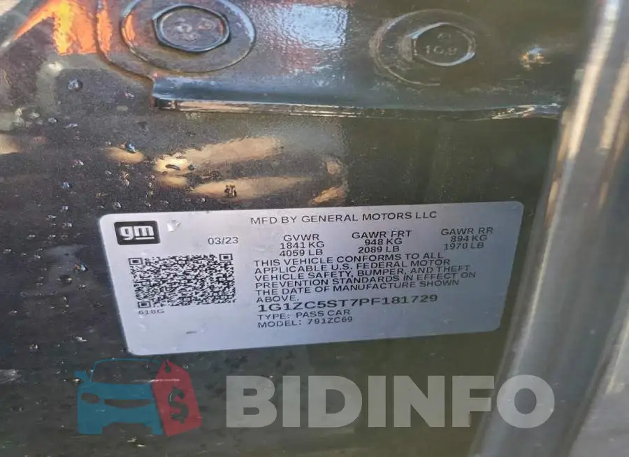 1G1ZC5ST7PF181729 Photo# 12