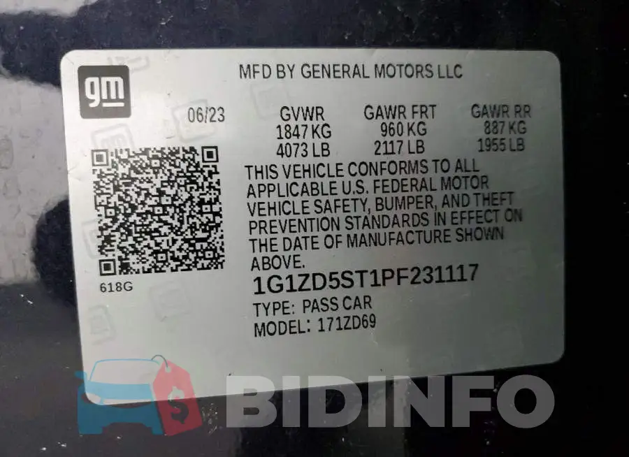 1G1ZD5ST1PF231117 Photo# 13