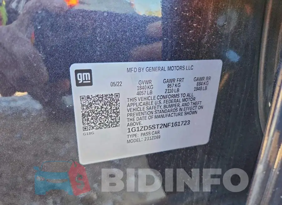 1G1ZD5ST2NF161723 Photo# 13