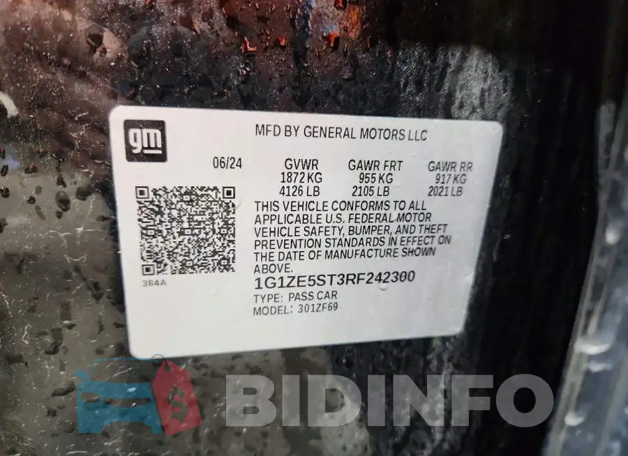 1G1ZE5ST3RF242300 Photo# 12