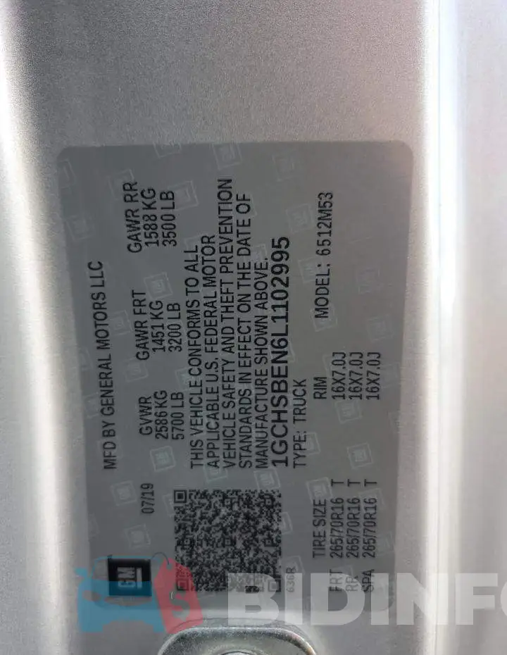 1GCHSBEN6L1102995 Photo# 12