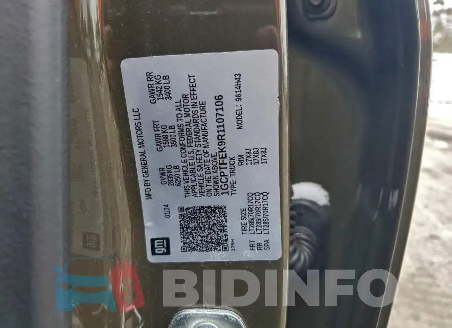 1GCPTFEK9R1107106 Photo# 12