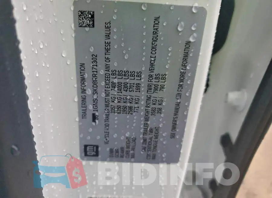 1GNSCSKD8RR171302 Photo# 13