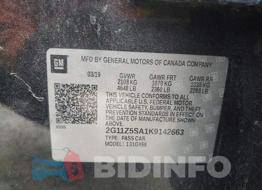 2G11Z5SA1K9142663 Photo# 12