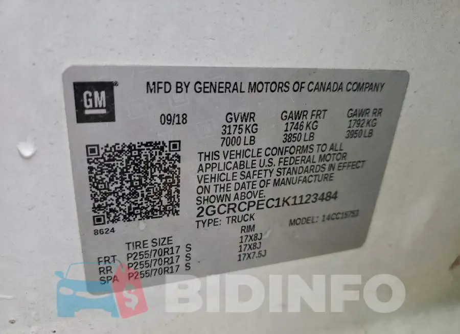 2GCRCPEC1K1123484 Photo# 13