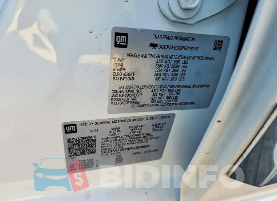 3GCPAFED8PG208997 Photo# 12