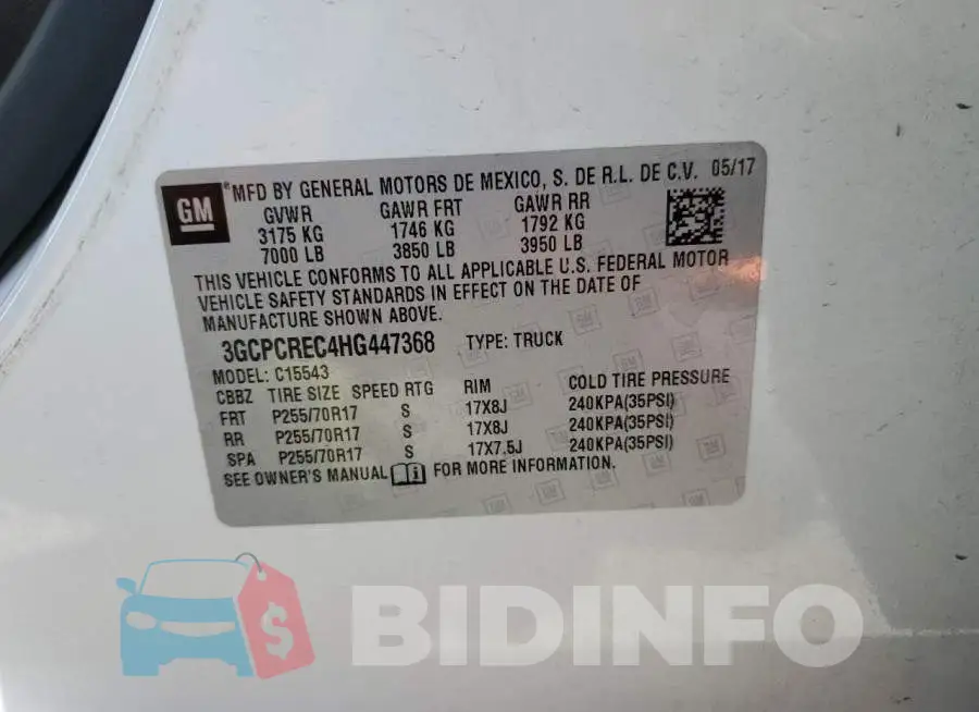 3GCPCREC4HG447368 Photo# 12