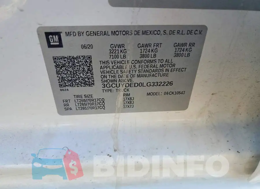 3GCUYDED0LG332226 Photo# 12