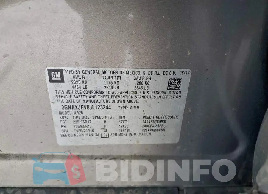 3GNAXJEV8JL123244 Photo# 13