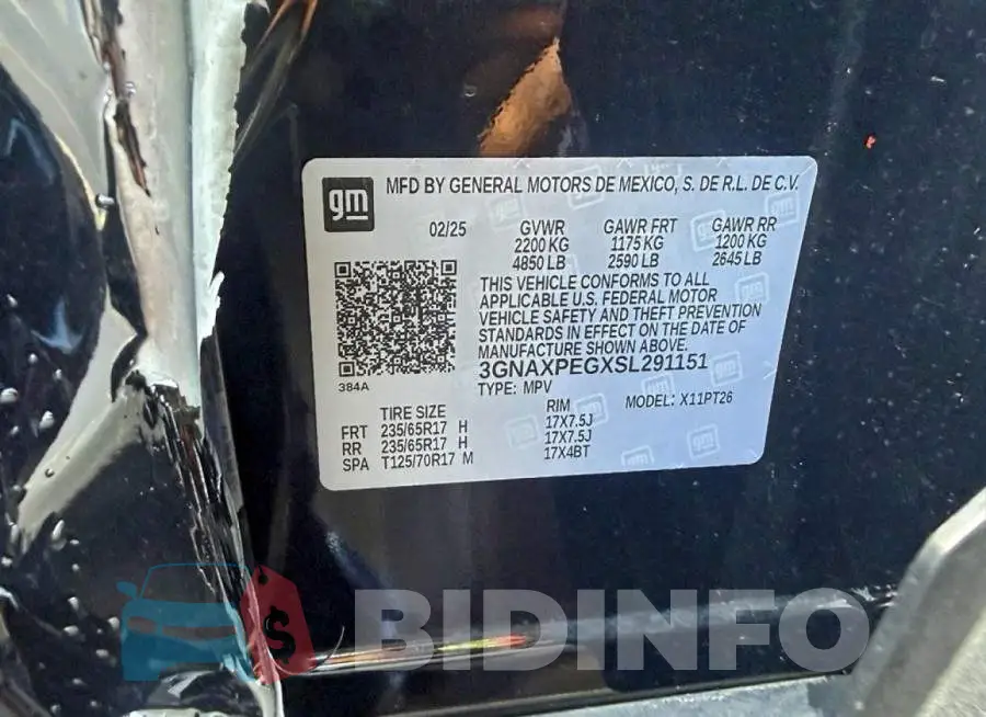 3GNAXPEGXSL291151 Photo# 13