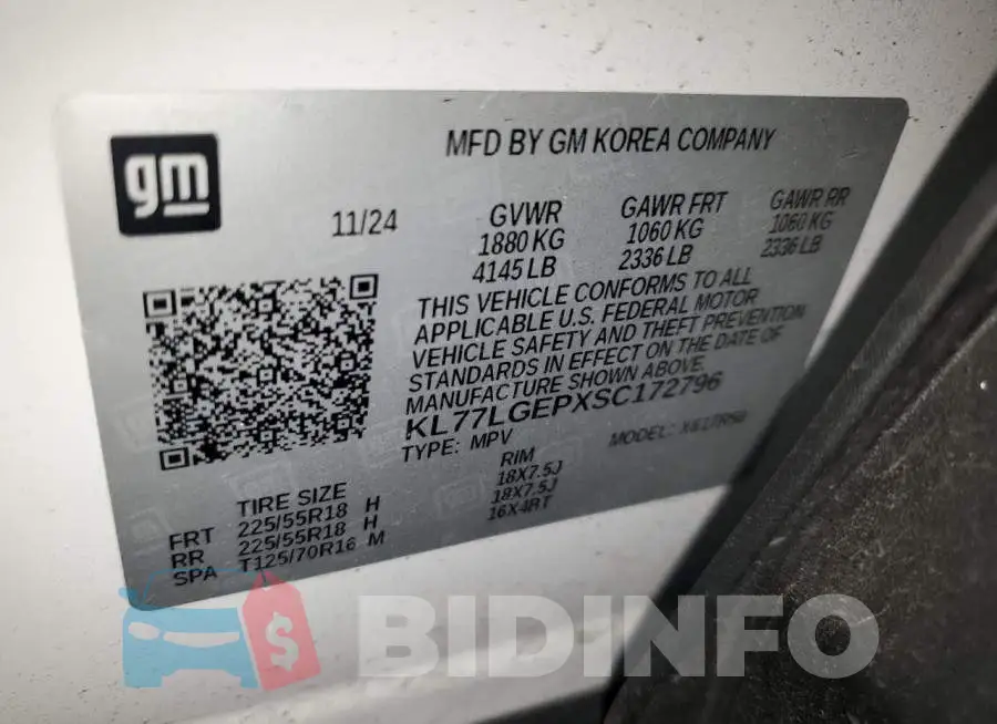 KL77LGEPXSC172796 Photo# 13