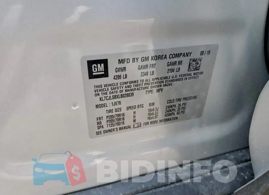 KL7CJLSBXLB028839 Photo# 13