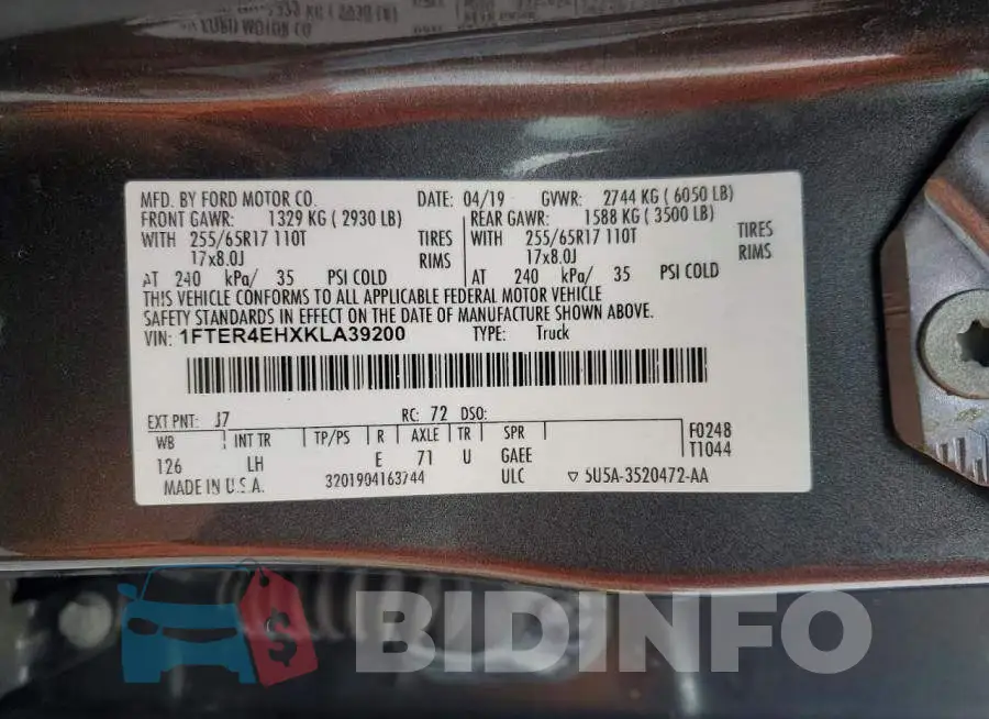 1FTER4EHXKLA39200 Photo# 12