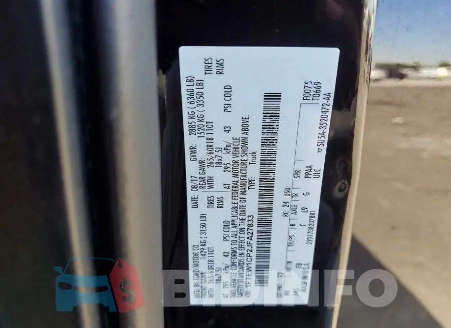 1FTEW1CP2JFA27833 Photo# 13
