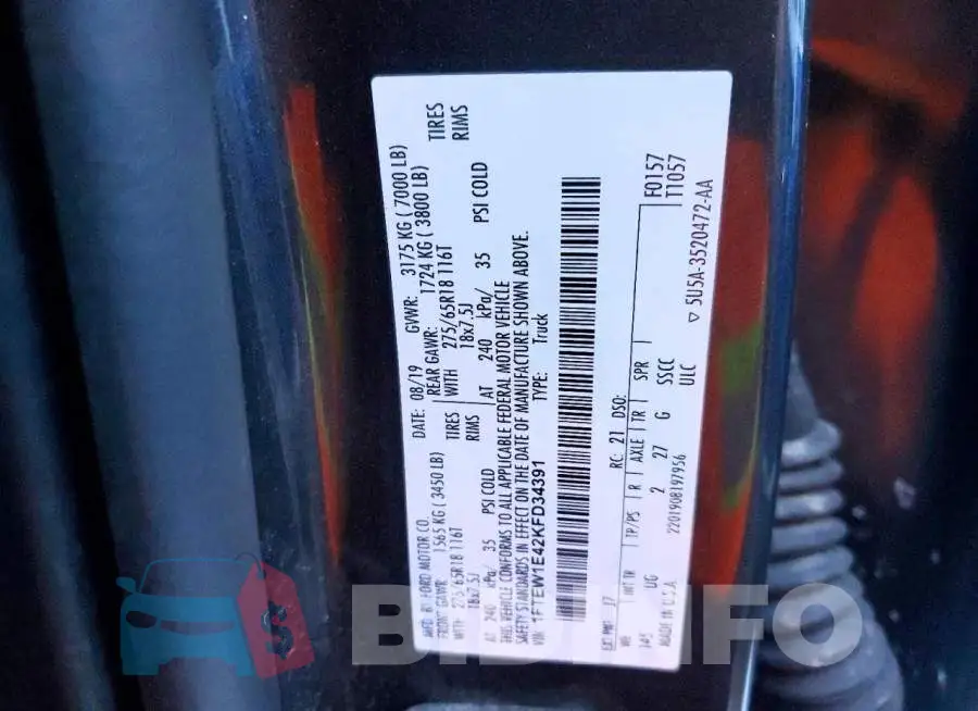 1FTEW1E42KFD34391 Photo# 13