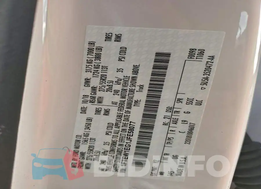 1FTEW1EG1JFE58077 Photo# 12