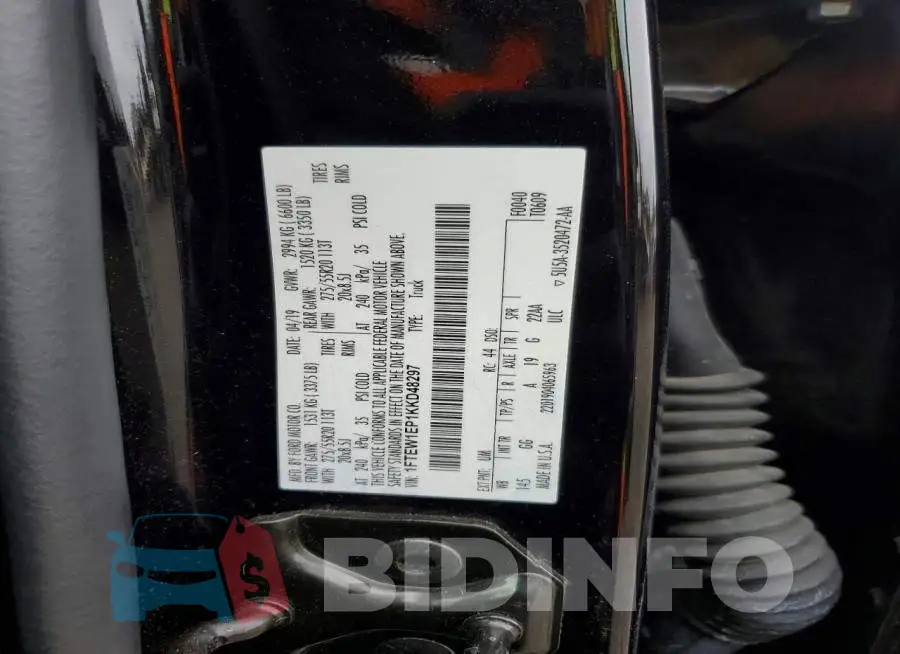 1FTEW1EP1KKD48297 Photo# 13
