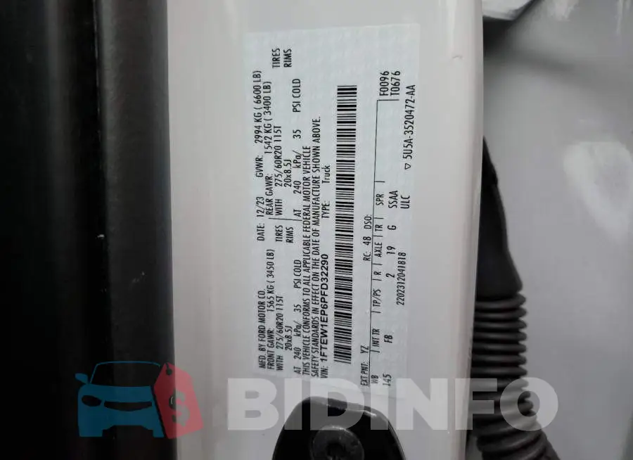 1FTEW1EP6PFD32290 Photo# 13