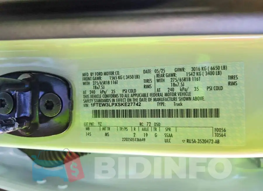1FTEW3LPXSKE27742 Photo# 12