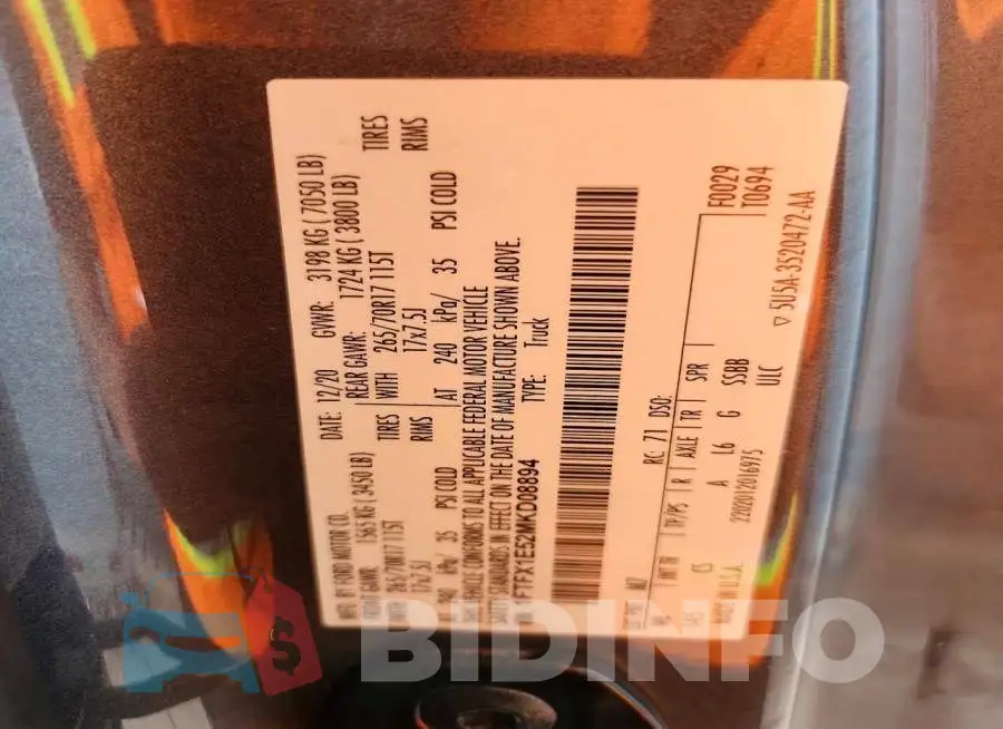 1FTFX1E52MKD08894 Photo# 12
