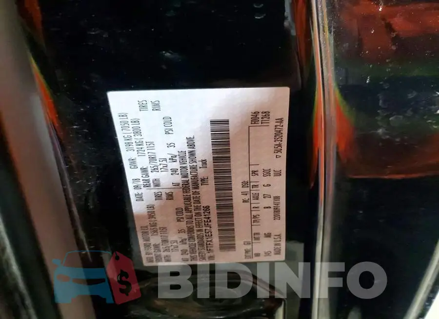 1FTFX1E57JFE41266 Photo# 13