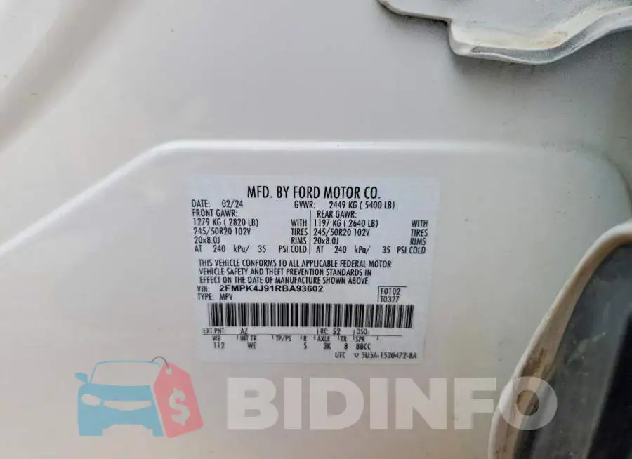 2FMPK4J91RBA93602 Photo# 13