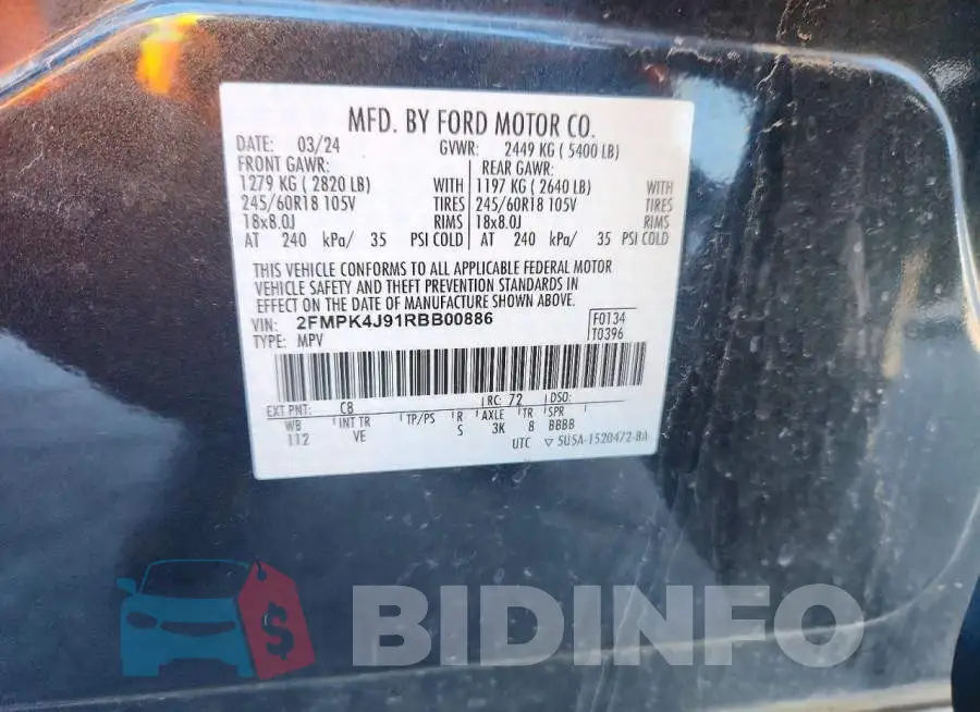 2FMPK4J91RBB00886 Photo# 12