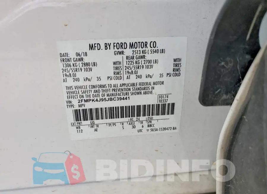 2FMPK4J95JBC39441 Photo# 13