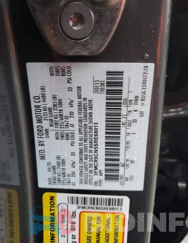 3FMCR9CN5SRE68013 Photo# 13