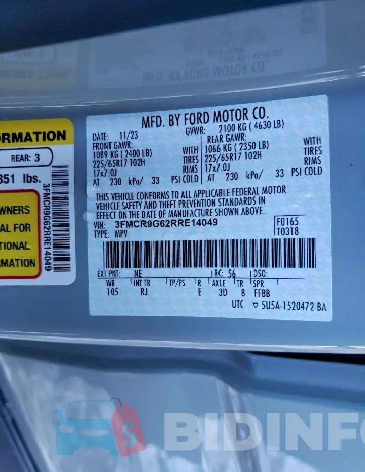 3FMCR9G62RRE14049 Photo# 14