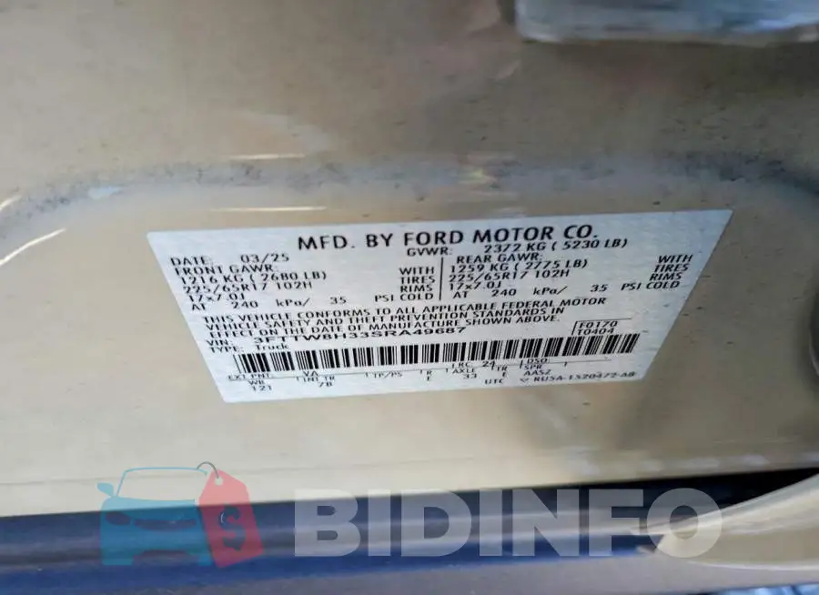 3FTTW8H33SRA49687 Photo# 12