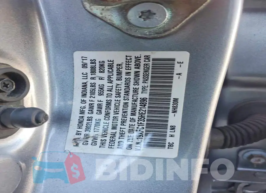 19XFC1F35HE214896 Photo# 12