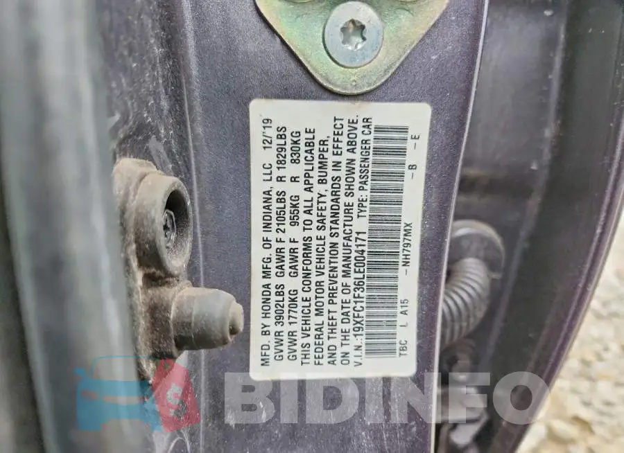 19XFC1F36LE004171 Photo# 12